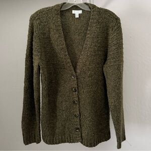 Bundle 3 for 50% off Charter Club Olive Green Melange Knit Cardigan